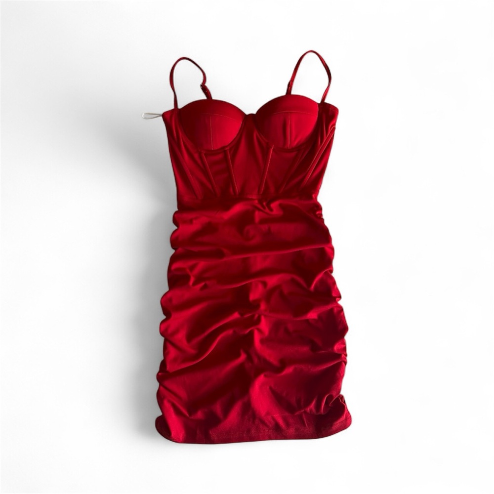 SHEIN Vibrant Red Mini Dress